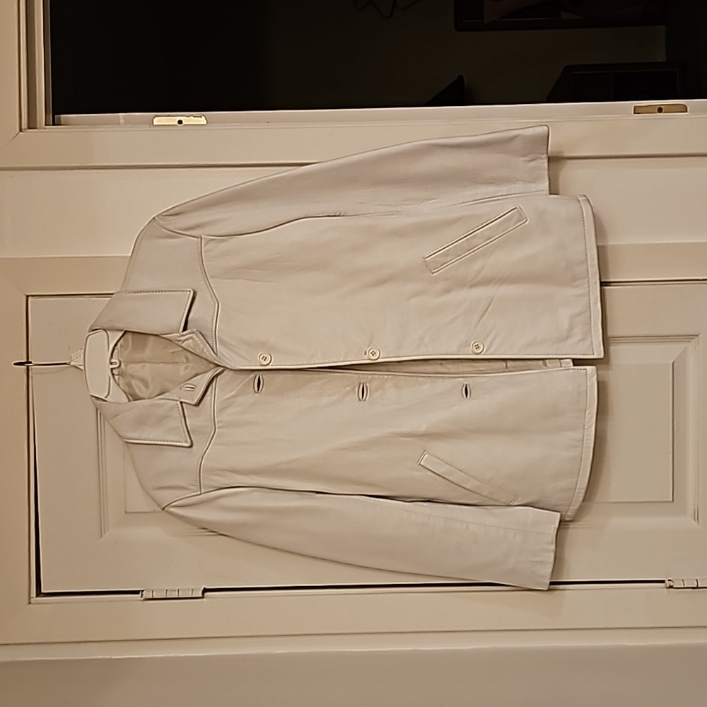 ARIZONA WHITE LEATHER JACKET